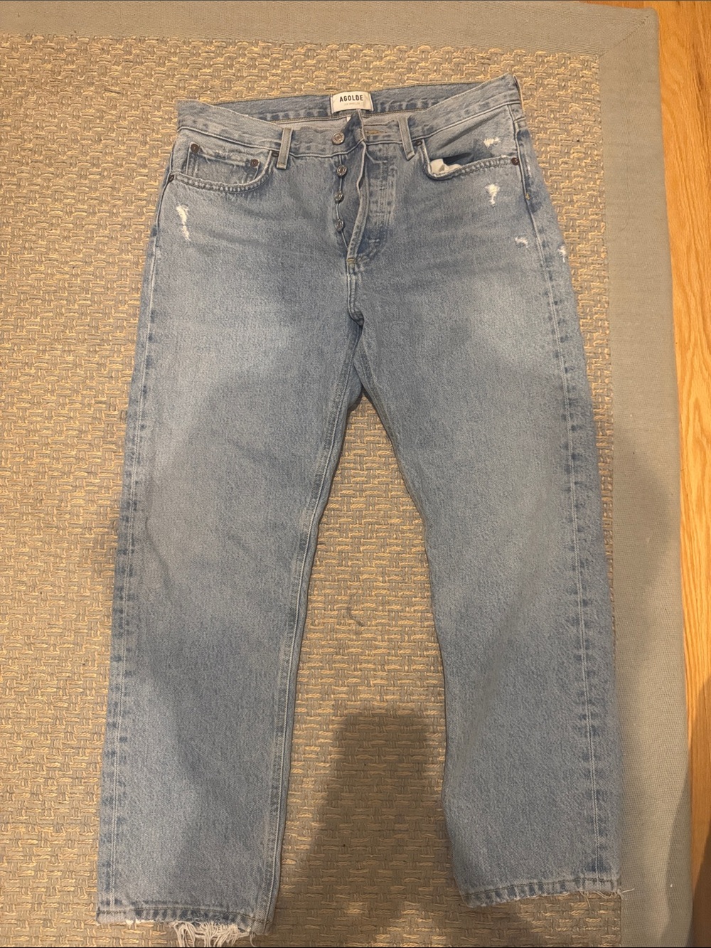 Agolde Women’s Light Blue Straight Leg Jeans